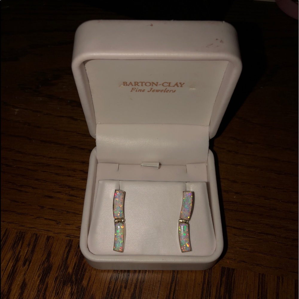 Opal Drop Down Earrings NWOT